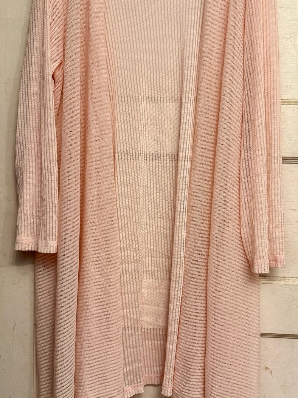 Light Pink Open-Front Women's Cardigan Sweater